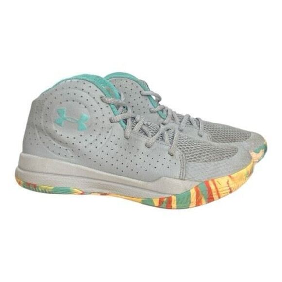 Under Armor Gs Jet 2019 (3022121-102 Grey Multicolored Bottom Sneakers 6.5Youth - Picture 11 of 11
